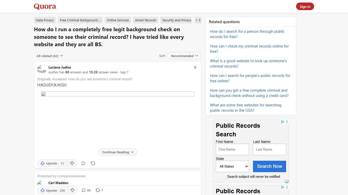 How to run a completely free legit background check on someone to see their criminal record - Quora